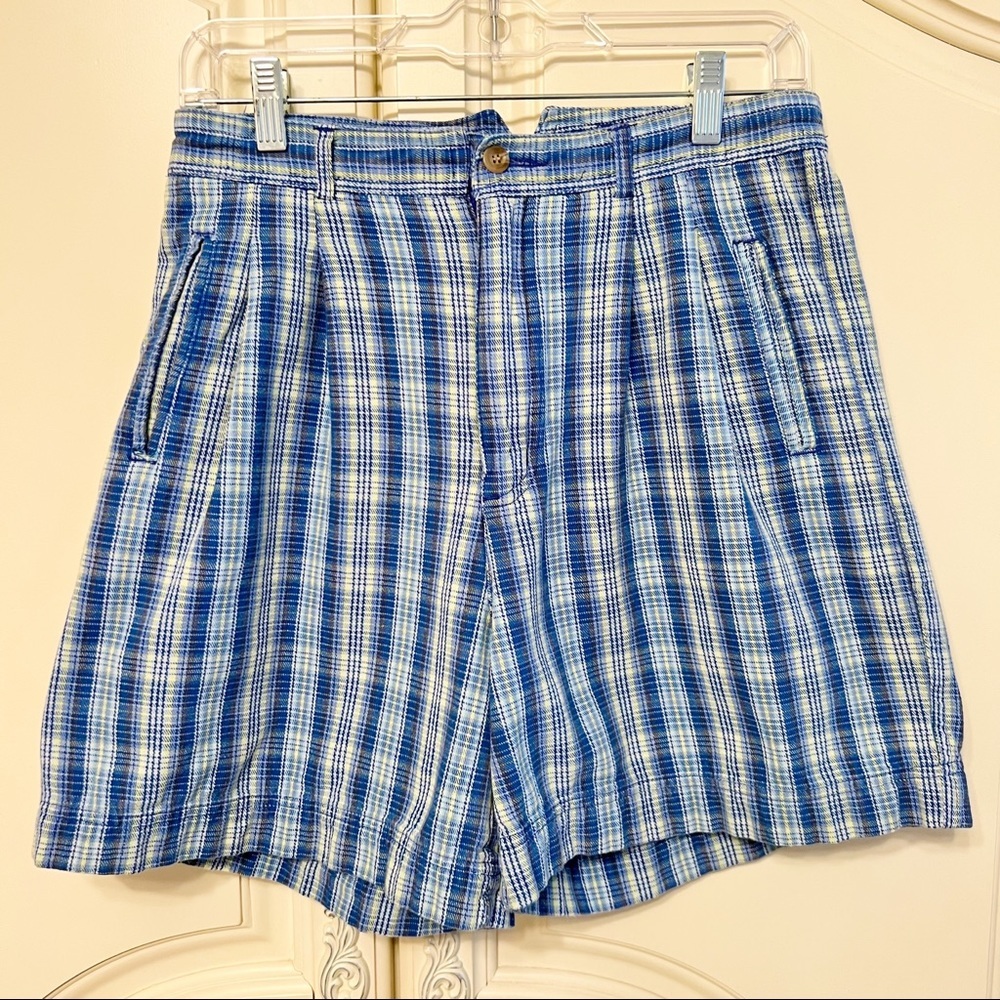 Blue Plaid Women's Shorts